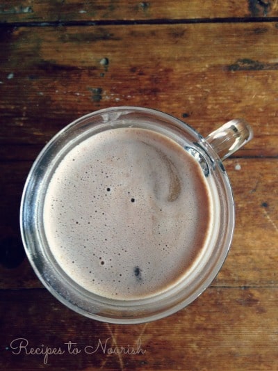 Mug of hot chocolate.