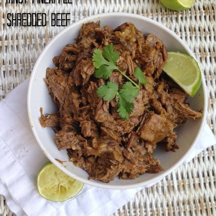 Slow Cooker Tangy Pineapple Shredded Beef