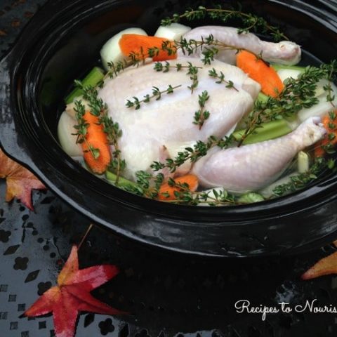 Slow Cooker Immune Boosting Chicken Bone Broth