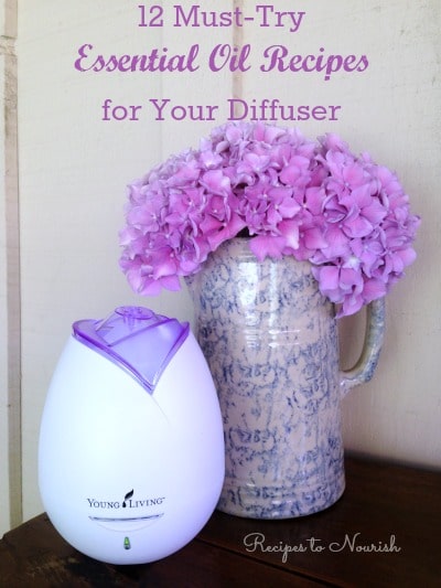 12 Must-Try Essential Oil Recipes for Your Diffuser. These combos smell amazing! Diffusing is a great way to experience the benefits of essential oils. | Recipes to Nourish | Essential oil recipes | Essential oil mixes | Oil diffuser recipes | Essential oil diffuser | Essential oil benefits || #essentialoilsrecipes #essentialoilsdiffuser