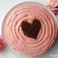 Strawberry Cake with Strawberry Frosting