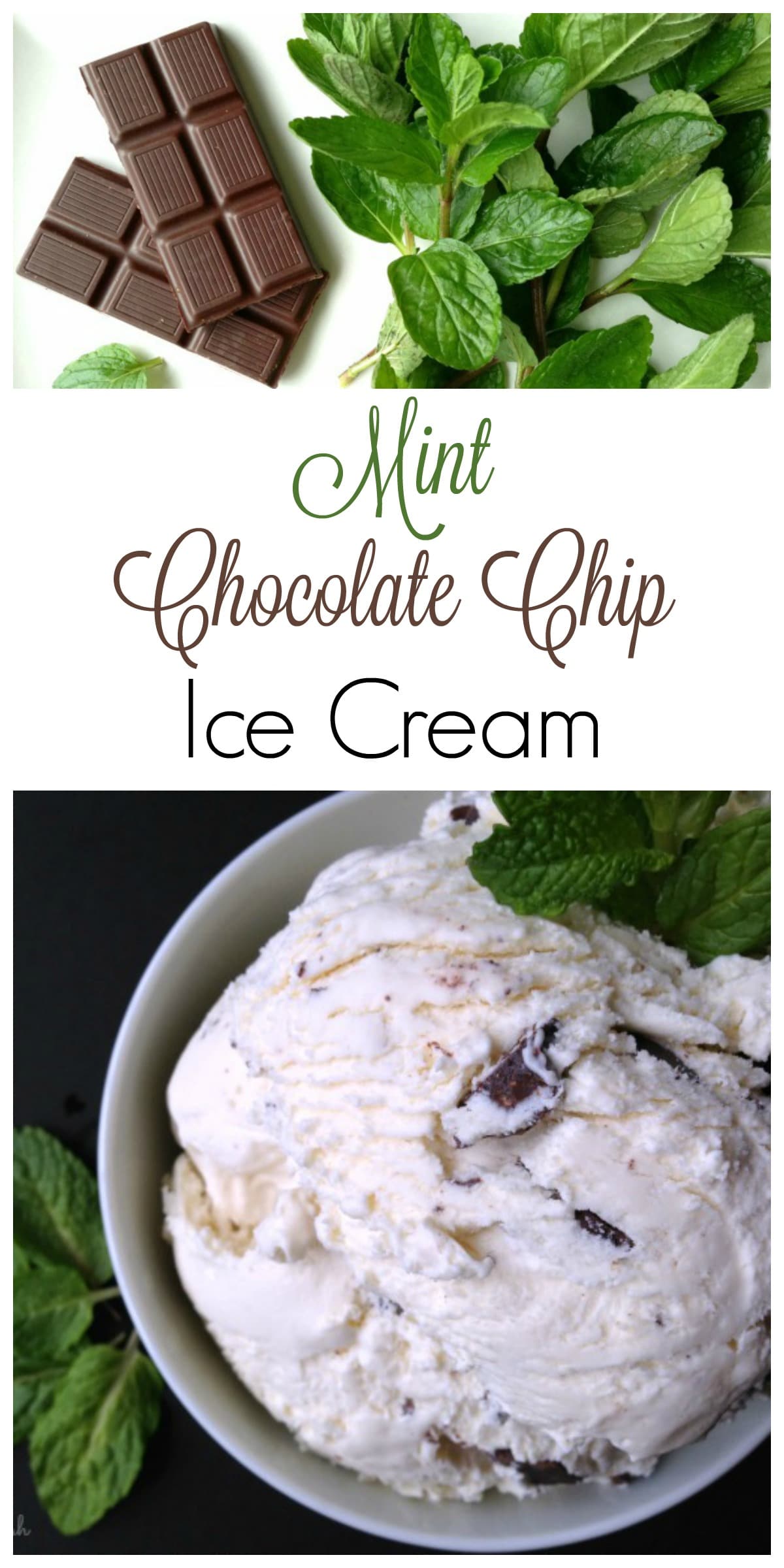 Mint Chocolate Chip Ice Cream ... full of shaved and chunked quality organic chocolate. It's so refreshing and absolutely delicious! | Recipes to Nourish | Real food ice cream | real food treats | real food desserts | gluten-free desserts | no refined sugar | ice cream recipes || #icecream #realfood #norefinedsugar