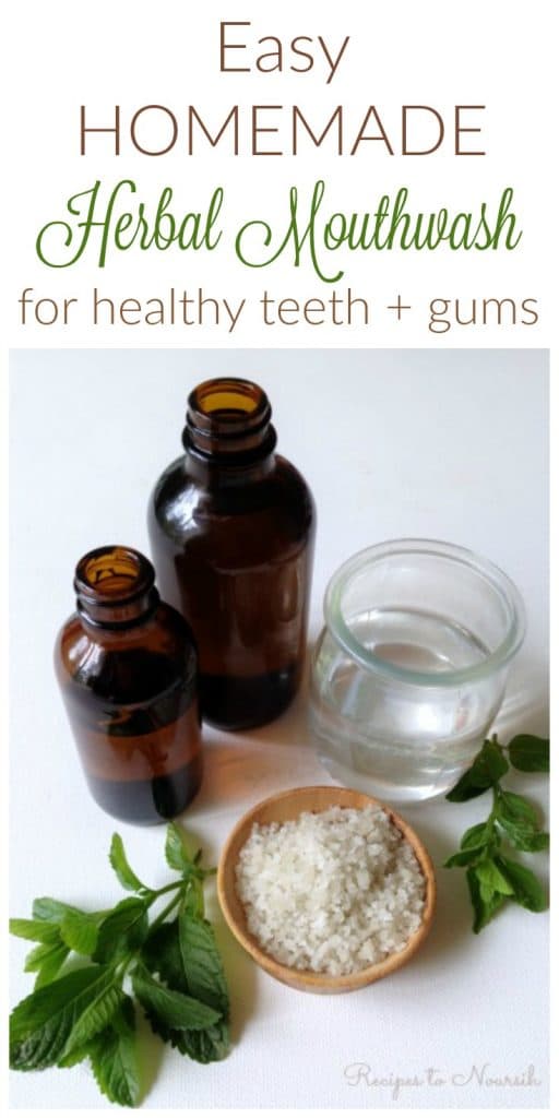 DIY Easy Homemade Herbal Mouthwash