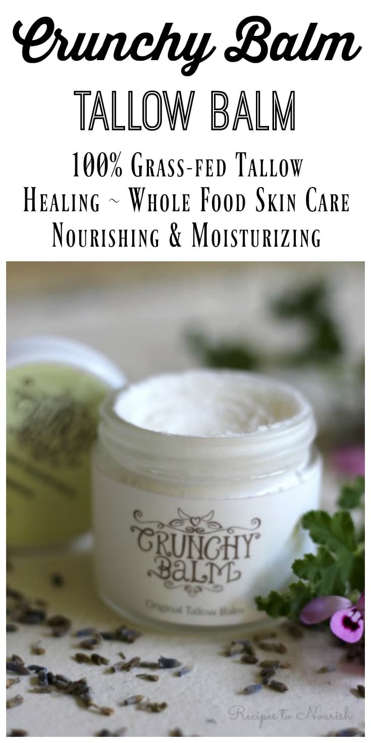 (ad) Crunchy Balm Tallow Balm Skin Care is THE best natural addition to your daily routine. This healing, whole food, nourishing balm is better than any store-bought lotion or cream. | Recipes to Nourish