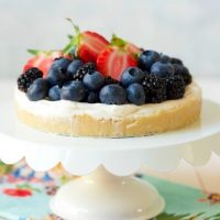 Healthy No Bake Berry Cheesecake Tart {Grain Free}