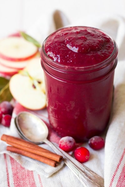 Skip the canned cranberry sauce and make this Incredible Healthy Cherry Cranberry Sauce for the holidays instead. It's easy to make, naturally sweetened, chock-full of cranberries, cherries and apples, with a trace of orange and cinnamon. | Cooking