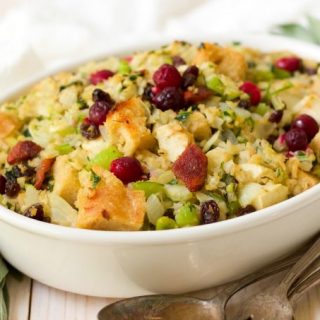 Gluten Free Fruity Riced Cauliflower Stuffing