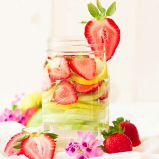Strawberry Cucumber Lemon Water
