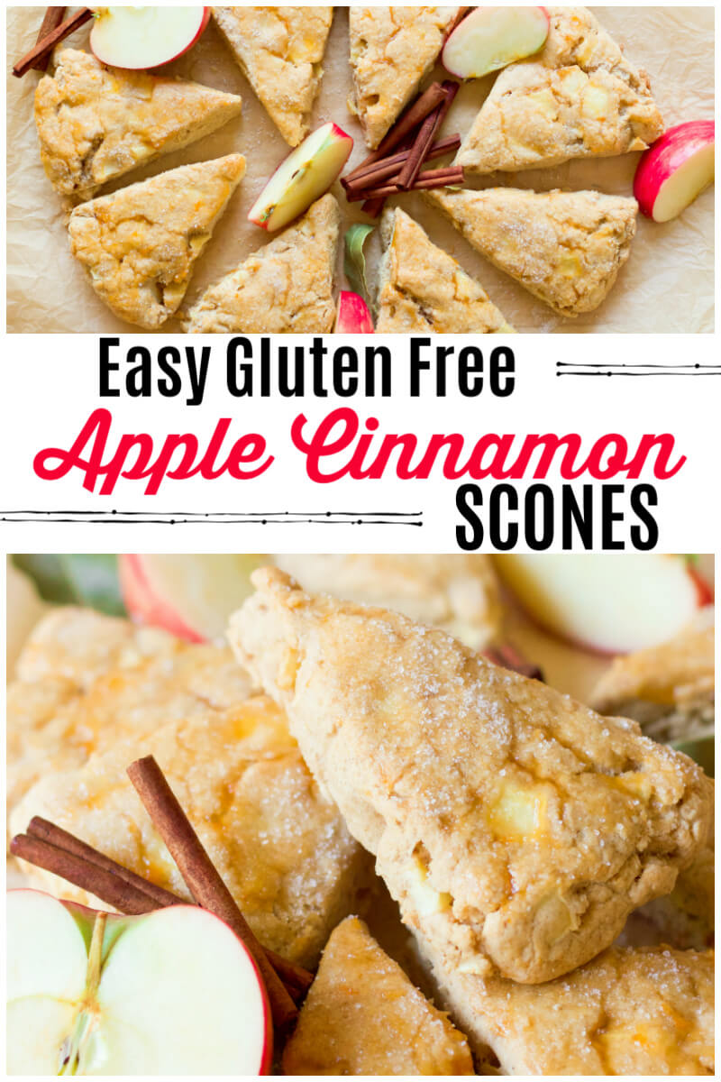 These Easy Gluten Free Apple Cinnamon Scones are a special breakfast treat! They’re so easy to make, soft and tender and perfect for weekend brunches. | Recipes to Nourish | Healthy breakfast | Gluten-free breakfast | Gluten-free scones | Gluten-free recipe | Apple recipes | Easy gluten-free breakfast || #healthybreakfast #glutenfreebreakfast #glutenfreescones #glutenfree #realfood #healthyrecipes #easyrecipe