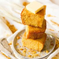 Homemade Honey Butter Glazed Cornbread {Gluten Free}
