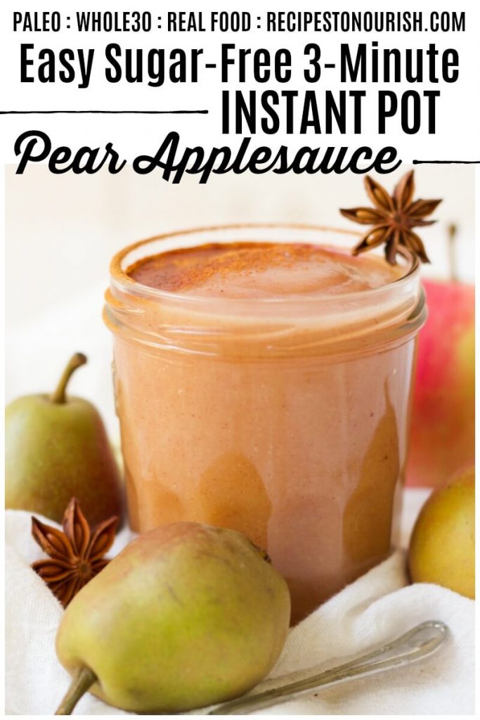 Sugar Free Instant Pot Pear Applesauce